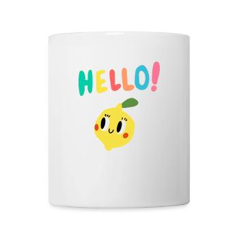 Fröhliches Zitronenshirt - Geschenkidee - Tasse - Weiß - Vorne