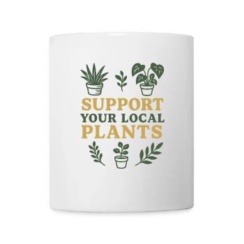Soutenez vos plantes locales - Mug blanc - blanc - Devant