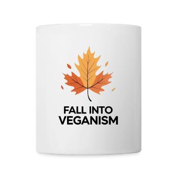 Tomber dans le véganisme – Autumn Leaf Design - Mug blanc - blanc - Devant