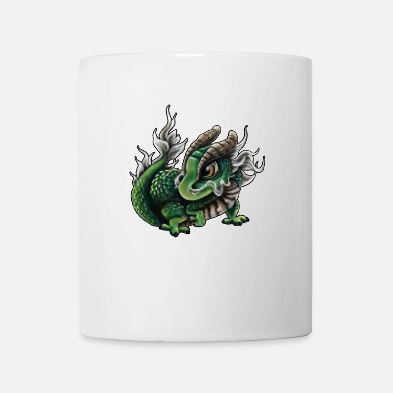 Kleiner süßer Drache - Tasse - Weiß