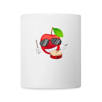 Kirsche cherry Trommel Drummer emoji - Tasse - Weiß - Vorne