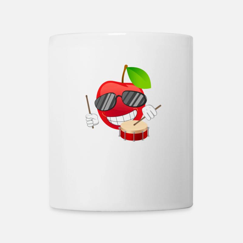 Cerise cerise tambour batteur emoji - Mug blanc - blanc