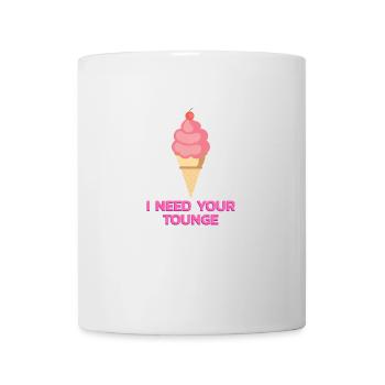 J'ai besoin de toi! Idée cadeau crème glacée - Mug blanc - blanc - Devant