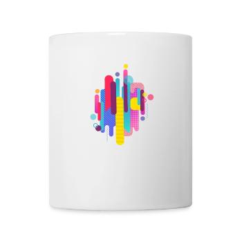Abstrakte Muster in bunten Farben - Tasse - Weiß - Vorne