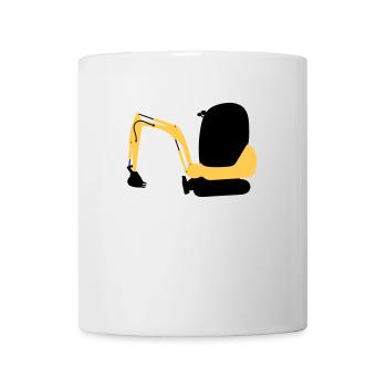 Bagger - Tasse - Weiß - Vorne