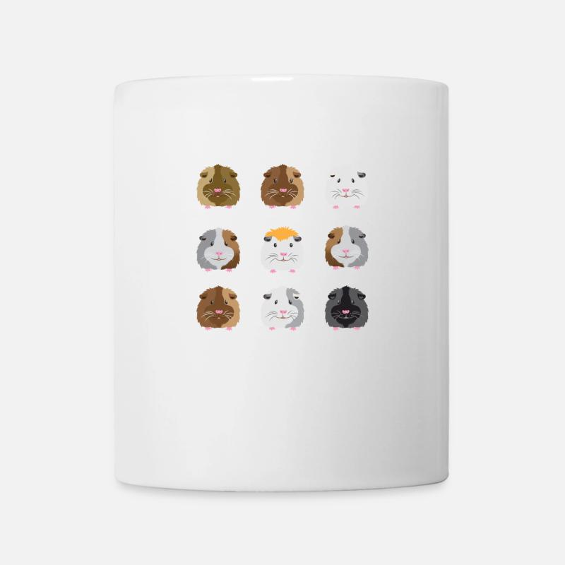Neun Meerschweinchen Gesichter - Tasse - Weiß