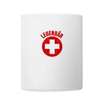 Legendär Spruch Kreuz Rote T-Shirt Pfleger Shirt - Tasse - Weiß - Vorne