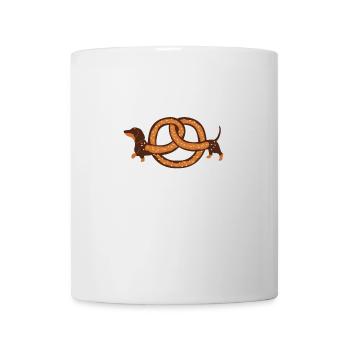 Funny motif Dachshund Pretzel Design - Mug - white - Front