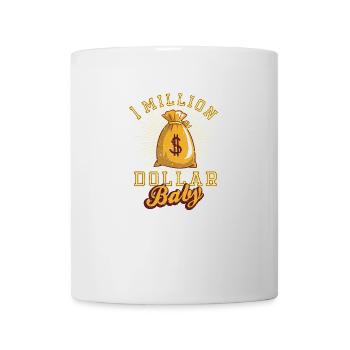 1 million de dollars bébé argent comptant argent idée cadeau d'or - Mug blanc - blanc - Devant