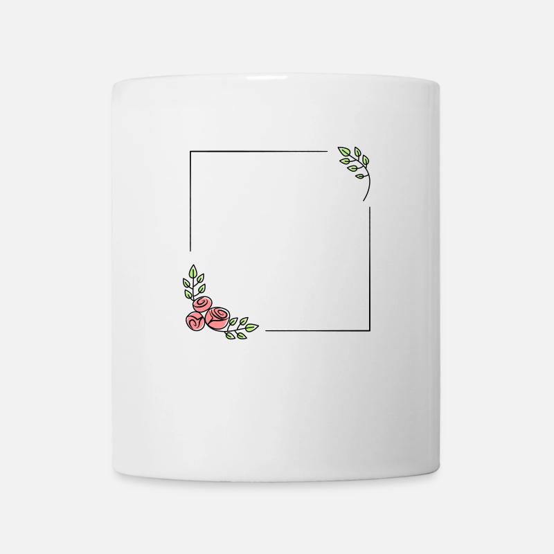 Design your own floral frame - Mug - white
