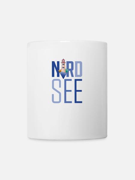 leuchtturm nordlicht nordsee - Tasse - Weiß