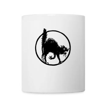 Halloween cat / black cat - Mug - white - Front