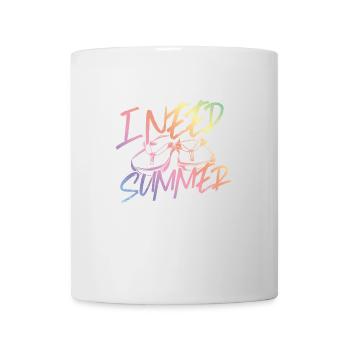 J’Ai Besoin D’été Flip Flops Plage - Mug blanc - blanc - Devant