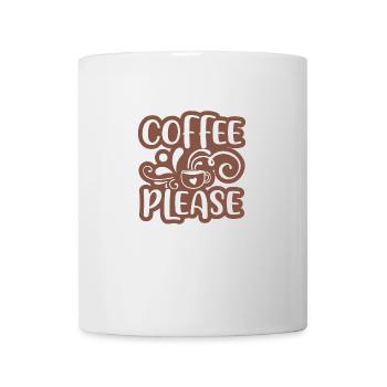 Kaffee bitte Aufkleber Design 01 - Tasse - Weiß - Vorne
