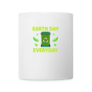 Earth Day every day waste recycling - Mug - white - Front