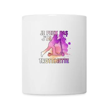 je peux j'ai trottinette watercolor - Mug blanc - blanc - Devant