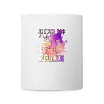 je peux pas j'ai roller idée cadeau roller drôles - Mug blanc - blanc - Devant