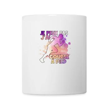 Je Peux Pas J ai course a pied water color - Mug blanc - blanc - Devant