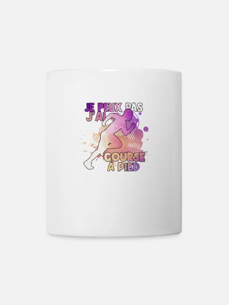 Je Peux Pas J ai course a pied water color - Mug blanc - blanc