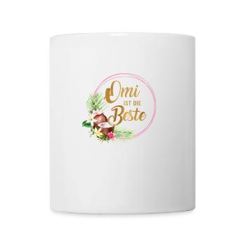 Omi ist die Beste personalisierbar - Tasse - Weiß - Vorne