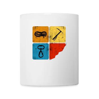 Alpinist Bergsteiger Kletterseil Fels Eisklettern - Tasse - Weiß - Vorne