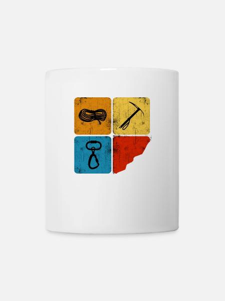 Alpiniste Alpiniste Escalade Corde Rocher Escalade sur glace - Mug blanc - blanc