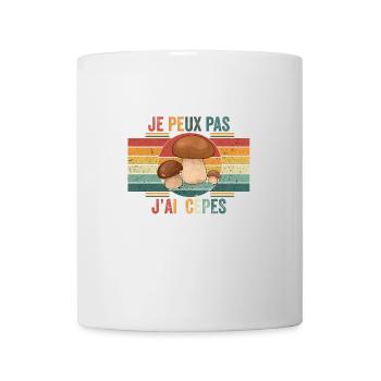 Je Peux Pas j'ai cèpes cadeau Cueillette des cèpes - Mug blanc - blanc - Devant