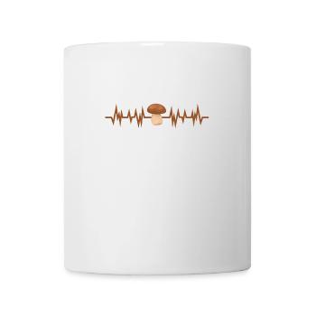 battement de coeur cèpe cueillette des cèpes - Mug blanc - blanc - Devant