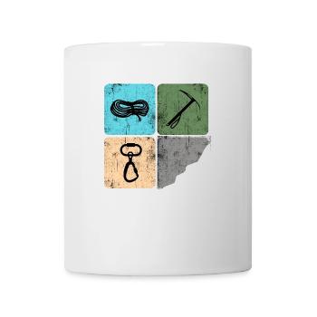 Klettern Bergsteiger Bergfex Eispickel - Tasse - Weiß - Vorne