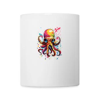 Pieuvre colorée - Mug blanc - blanc - Devant