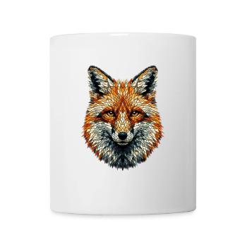Renard dans le style mosaïque - Mug blanc - blanc - Devant