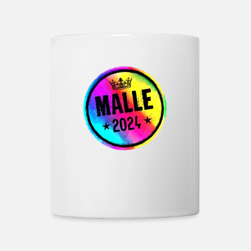 Malle 2024 Bunt Kreis - Tasse - Weiß