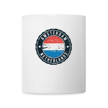 Amsterdam, Niederlande - Tasse - Weiß - Vorne