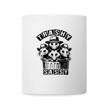 3 cool possums trash trio in the trash can - Mug - white - Front
