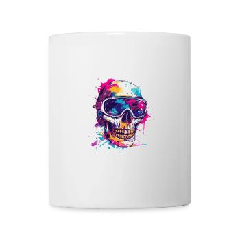 Ski Skull Ski Goggles - Mug - white - Front