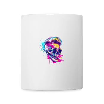 Totenkopf Party Techno - Tasse - Weiß - Vorne