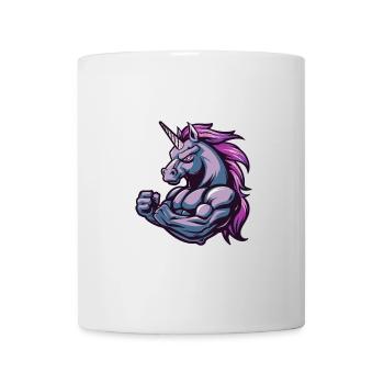 Einhorn Muskeln Bodybuilding - Tasse - Weiß - Vorne