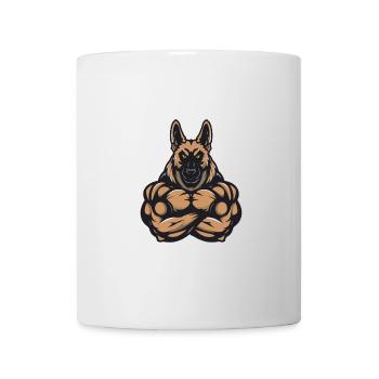 Berger Allemand Chien Muscles Musculation - Mug blanc - blanc - Devant