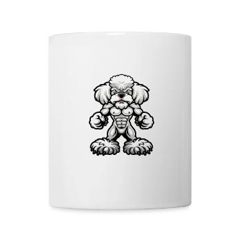 Poodle Dog Muscles Bodybuilding - Mug - white - Front