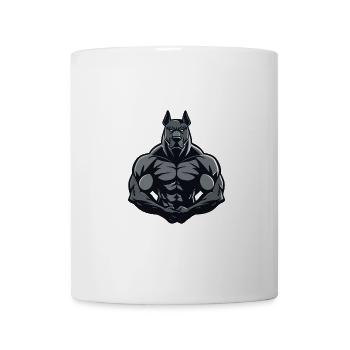 Great Dane Dog Muscles Bodybuilding - Mug - white - Front