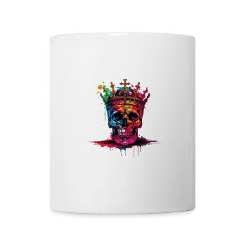 Couronne de crâne de roi - Mug blanc - blanc - Devant