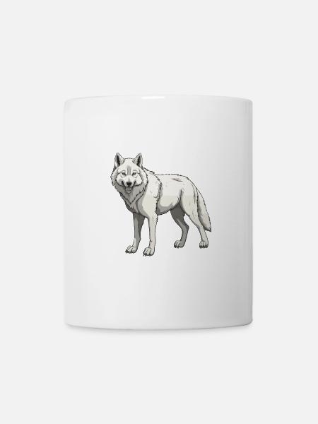 Wolf Tier - Tasse - Weiß