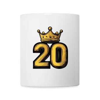 20 Zahl Krone - Tasse - Weiß - Vorne