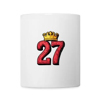 27 Nombre Couronne - Mug blanc - blanc - Devant