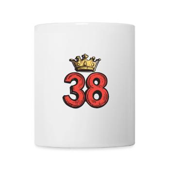 38 Nombre Couronne - Mug blanc - blanc - Devant
