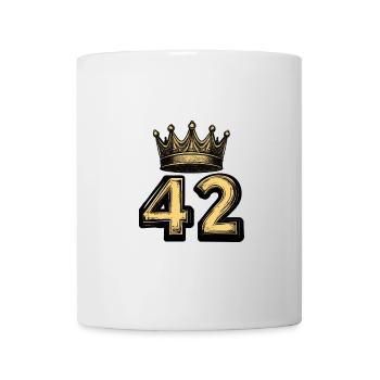 42 Zahl Krone - Tasse - Weiß - Vorne