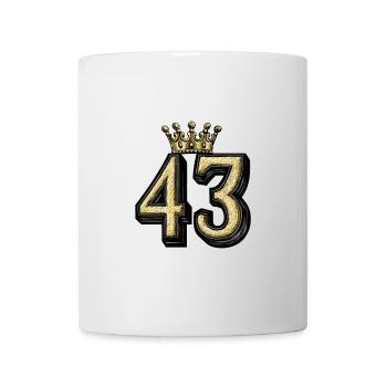 43 Zahl Krone - Tasse - Weiß - Vorne