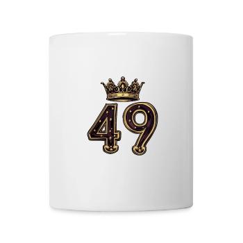 49 Zahl Krone - Tasse - Weiß - Vorne
