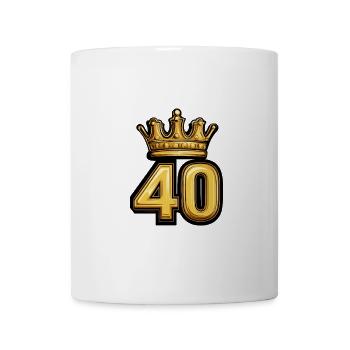 40 Zahl Krone - Tasse - Weiß - Vorne