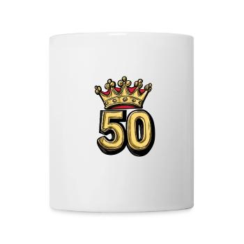 50 Number Crown - Mug - white - Front